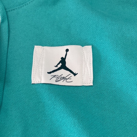 Jordan Essentials Flight hoodie light Teal Womens size S 4-6 M 8-10 - Picture 7 of 8